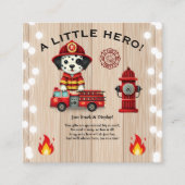 Kleine Hero-Feuerzeug-Welpendusche Begleitkarte (Vorderseite)