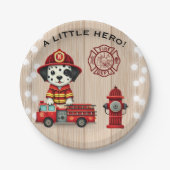 Kleine Hero-Feuerzeug-Welpendusche Pappteller (Vorderseite)