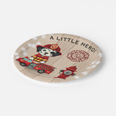 Kleine Hero-Feuerzeug-Welpendusche Pappteller (Schrägansicht)