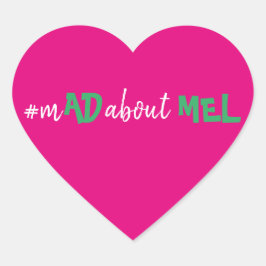 Kleine Herz Hashtag Bachelorette Aufkleber Rosa