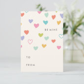 Kleine Herz-Klasse Valentine Einladung (Stehend Vorderseite)