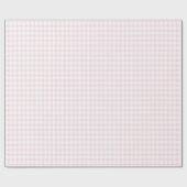Kleine Herz-Rosa-Gingham-Teddybär-Baby-Party Geschenkpapier (Flach)