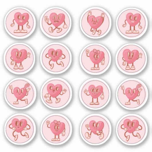 Kleine Herzen Aufkleber (Vorderseite)
