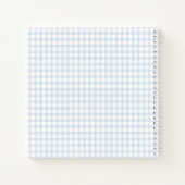 Kleine Herzen Blau Gingham Teddy Bär Baby Shower Notizblock (Rückseite)