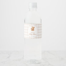 Kleine Herzen braun Gingham Teddy Bär Baby Shower