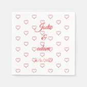 kleine Herzen Hochzeit Serviette (Vorderseite)