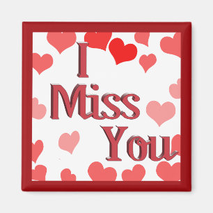 Kleine Herzen - ich vermisse dich Magnet