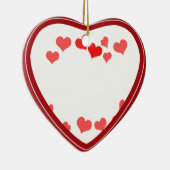 Kleine Herzen - Ihre Nachricht hinzufügen Keramikornament (Rechts)
