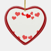 Kleine Herzen - Ihre Nachricht hinzufügen Keramikornament (Hinten)