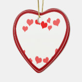 Kleine Herzen - Ihre Nachricht hinzufügen Keramikornament (Links)