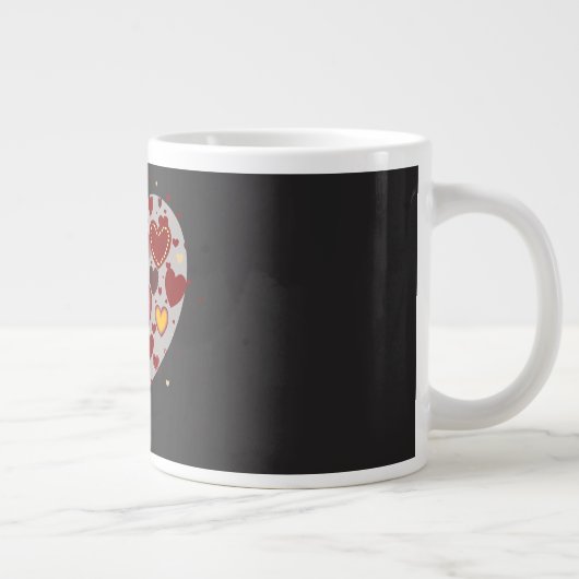 Kleine Herzen Jumbo-Tasse (Rechts)