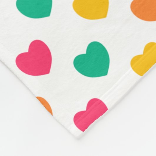 Kleine Herzen | LH-06 | Fleecedecke (Ecke)