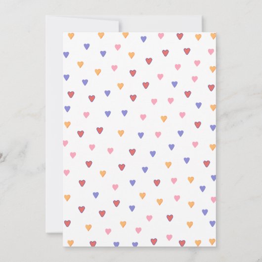 Kleine Herzen Niedlich kleine Sweetheart Babydusch Einladung (Rückseite)