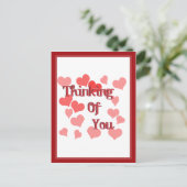 Kleine Herzen Postkarte (Stehend Vorderseite)