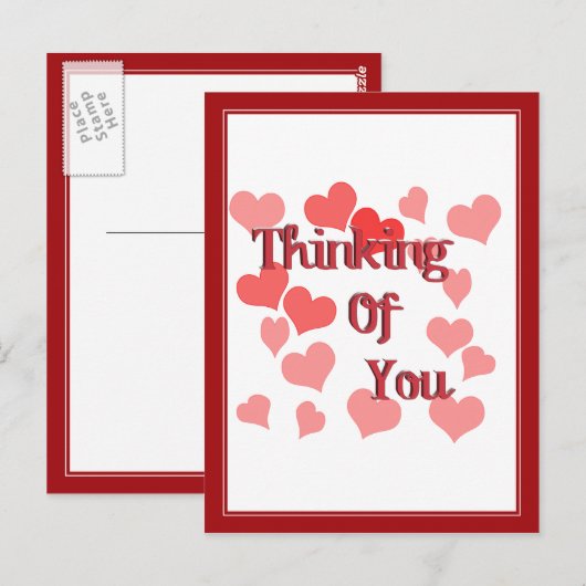 Kleine Herzen Postkarte (Vorne/Hinten)