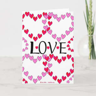 Kleine Herzen Rosa Rot Liebe Feiertagskarte