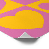 Kleine Herzen Schachgitter nahtlos Muster. Niedlic Poster (Ecke)