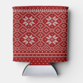 Kleine Herzen Schneeflocken Muster | Can Cooler Dosenkühler (Vorderseite)