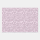 Kleine Herzen und Bunnies - transparentes Muster. Geschenkpapier Set (Vorderseite)