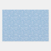 Kleine Herzen und Bunnies - transparentes Muster. Geschenkpapier Set (Vorderseite 3)