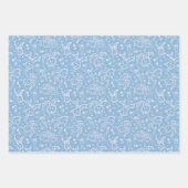 Kleine Herzen und Bunnies - transparentes Muster. Geschenkpapier Set (Vorderseite)