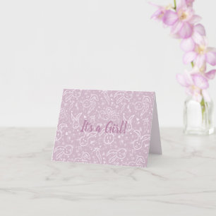 Kleine Herzen und Bunnies - transparentes Muster. Karte