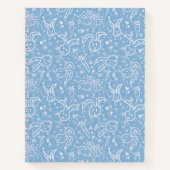 Kleine Herzen und Bunnies - transparentes Muster. Notizblock (Vorderseite)