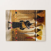 Kleine Hexe, die ein Zimmer wählt Puzzle (Horizontal)