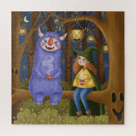 Kleine Hexe & Ghoul Tee Party im Waldpuzzle Puzzle