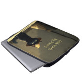 Kleine Hexe, große Träume Laptopschutzhülle (Vorne Knopf)