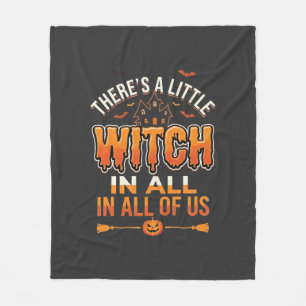 Kleine Hexe Halloween Hexe Typografie Design_1 Fleecedecke