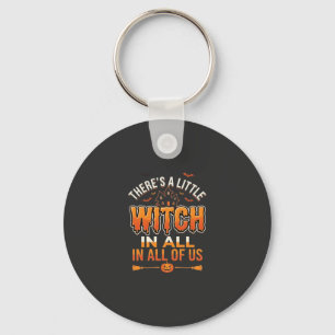 Kleine Hexe Halloween Hexe Typografie Design_1 Schlüsselanhänger