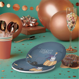 Kleine Hexe Halloween-Party Personalisiert Pappteller