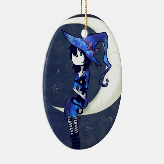 Kleine Hexe Keramikornament (Rechts)