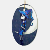 Kleine Hexe Keramikornament (Links)