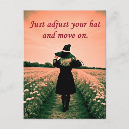 Kleine Hexe Postkarte (Vorderseite)