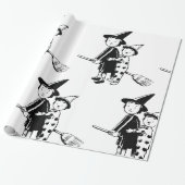 Kleine Hexe und Clown Geschenkpapier (Ungerollt)