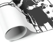 Kleine Hexe und Clown Geschenkpapier (Rolleneckpunkt)