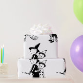 Kleine Hexe und Clown Geschenkpapier