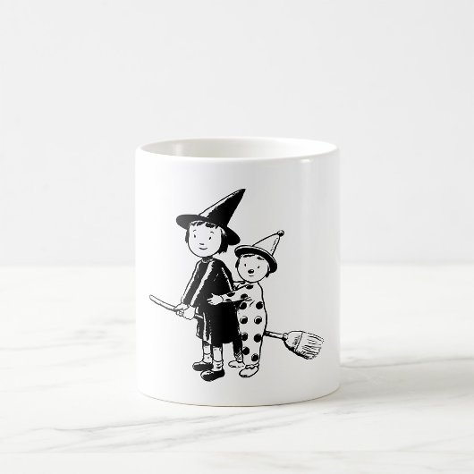 Kleine Hexe und Clown Kaffeetasse