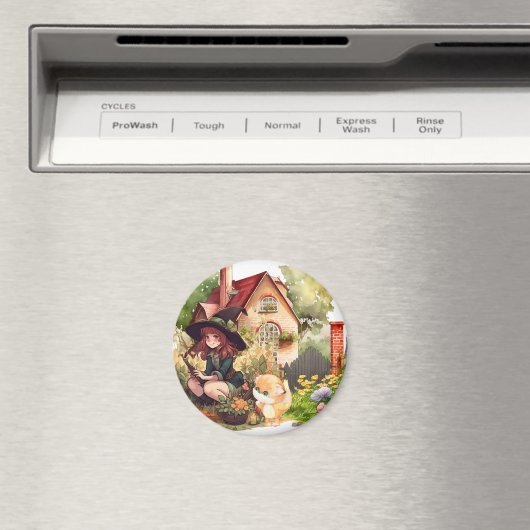 Kleine Hexe und Niedlicher Foxenmagnet Magnet (In Situ (Geschirrspüler))
