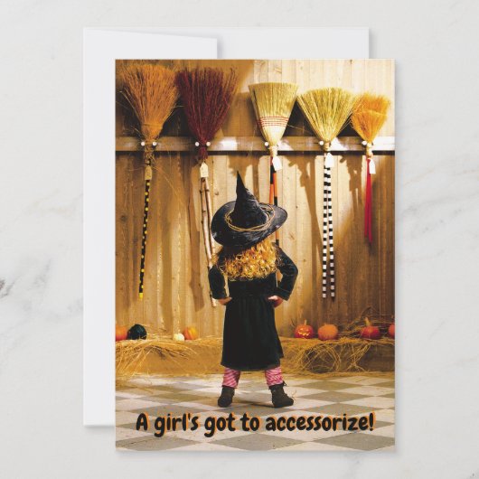 Kleine Hexe wählt ein Zimmer Einladung (Vorderseite)