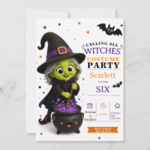 Kleine Hexen-Kostüm-Party Süße Halloween-Geburtsta