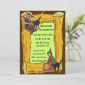 Kleine Hexen-Party Einladung (Stehend Vorderseite)