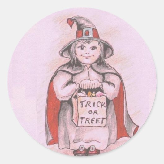 Kleine Hexenaufkleber Runder Aufkleber (Vorderseite)