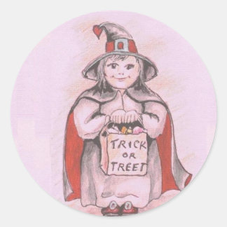 Kleine Hexenaufkleber Runder Aufkleber