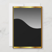 Kleine Hexenschnecke Halloween Goldene Grenze Einladung (Rückseite)