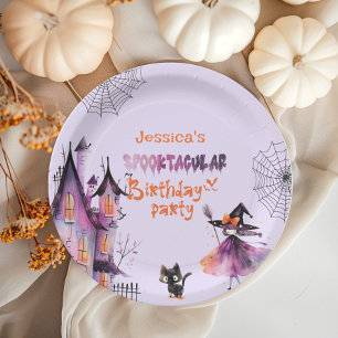 Kleine Hexenspoktacular GeburtstagsHalloween-Party Pappteller