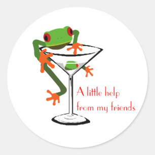 Kleine Hilfe von meinen Freunden Runder Aufkleber
