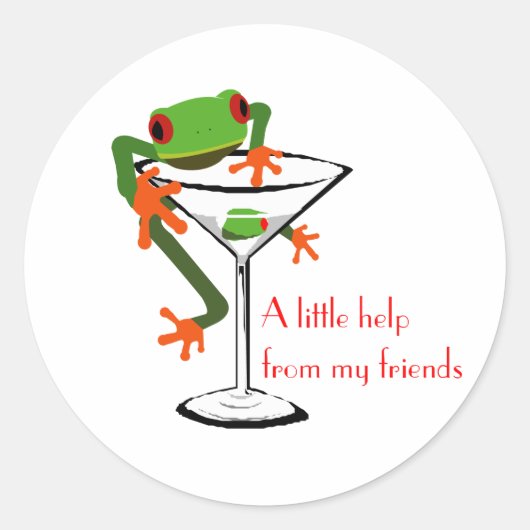 Kleine Hilfe von meinen Freunden Runder Aufkleber (Vorderseite)